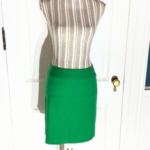 Elegant Green Women's Skirt Talbots 0p zip pencil wool lined S404